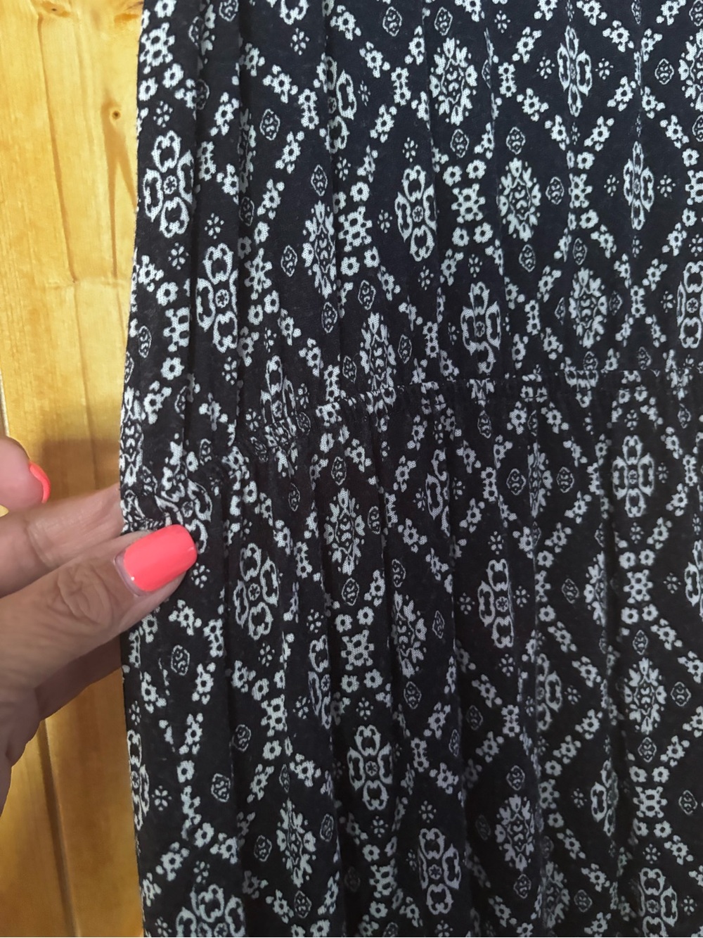 PAPERMOON Navy & White Diamond/Medallion Geometric Halter Maxi Dress - Size M - Picture 9 of 11
